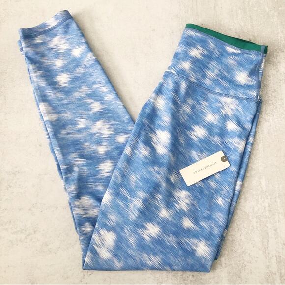 Anthropologie All Fenix Selene Cloud Leggings Blue NEW - Picture 1 of 7